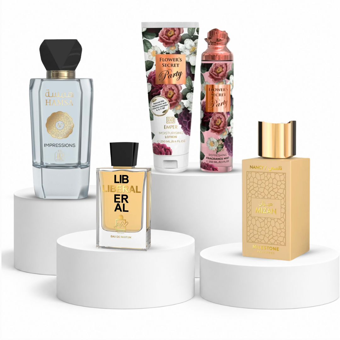 Luxe Four Box: Mizan Harvest, Hamsa Impressions, Party Set & Liberal