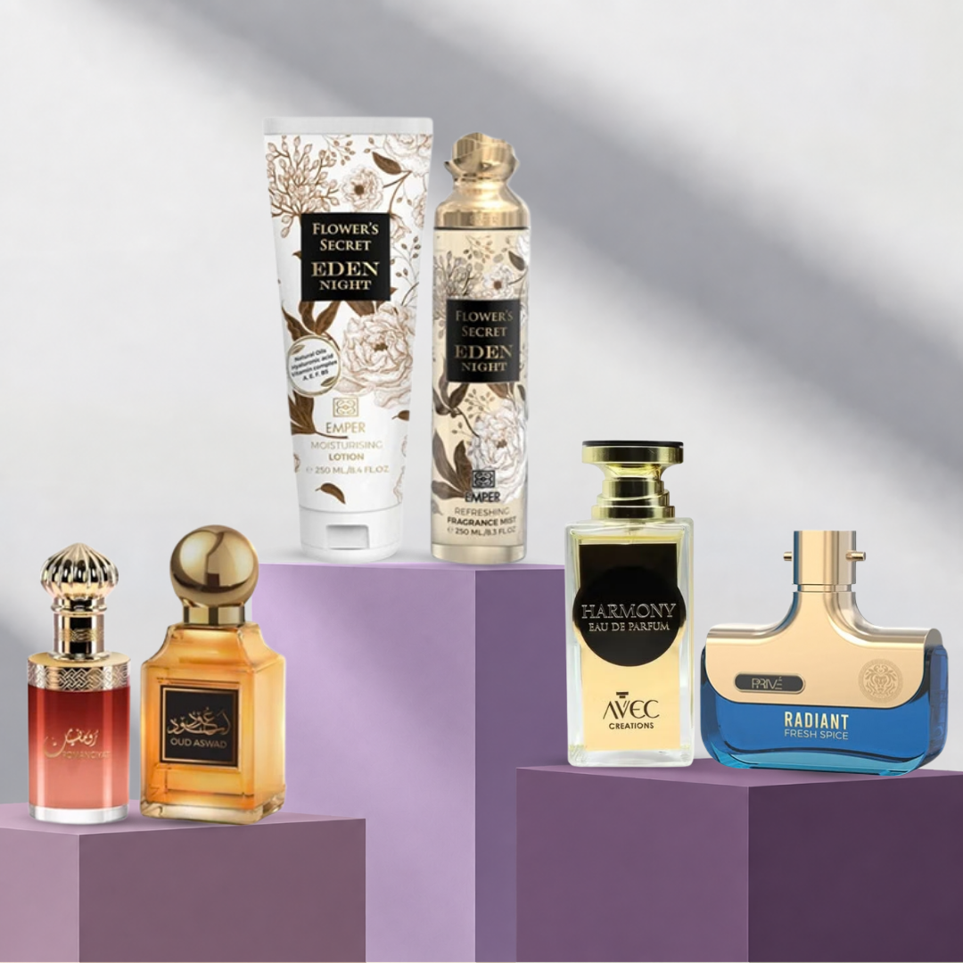 Everyday Five Box: Radiant, Harmony, Eden Night Set & 2 Attars